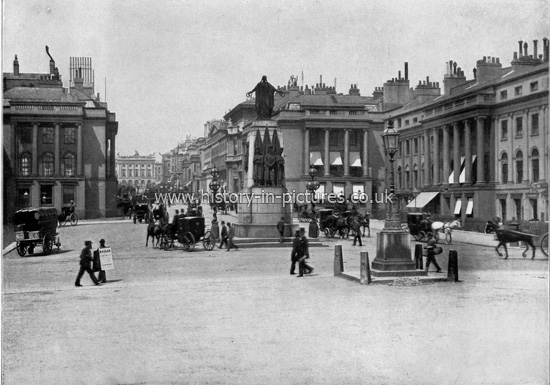 The Corner of Pall Mall, Waterloo Place, London. c.1890's.